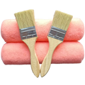 2 pack 230mm roller covers with 13mm nap and two 2 inch brushes for applying concrete sealers, coatings and paving sealers