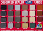 Prime colour chart showing coloured concrete sealer options for decorative concrete resurfacing and sealing projects