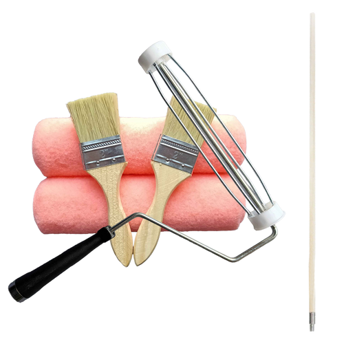 Basic 2 pack roller kit with sealer pole for applying concrete sealers, driveway sealers and paving sealers